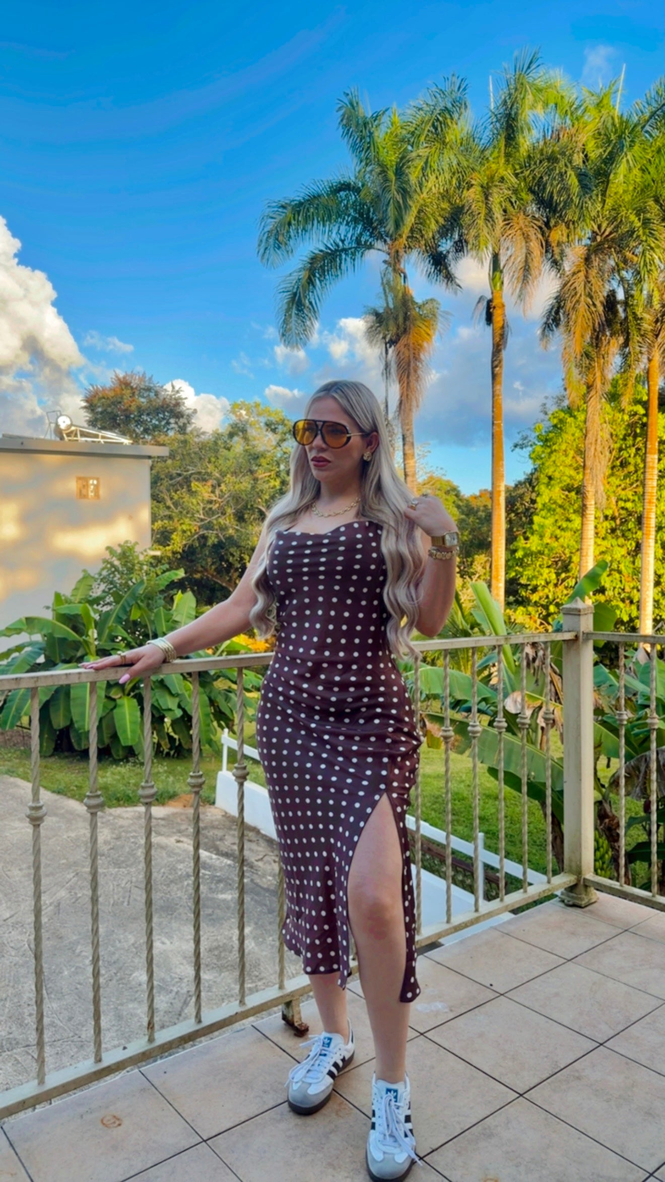 MOCHA DOTS DRESS