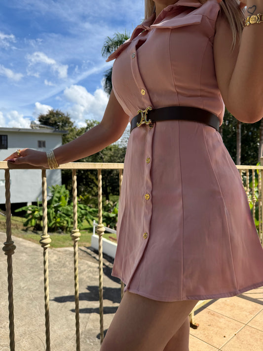 SOFT PINK MINI DRESS