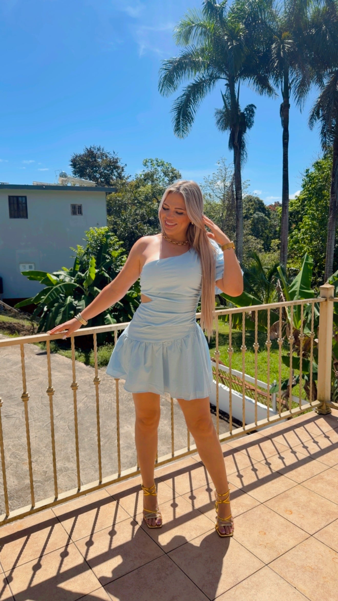 BLUE GLAM DRESS
