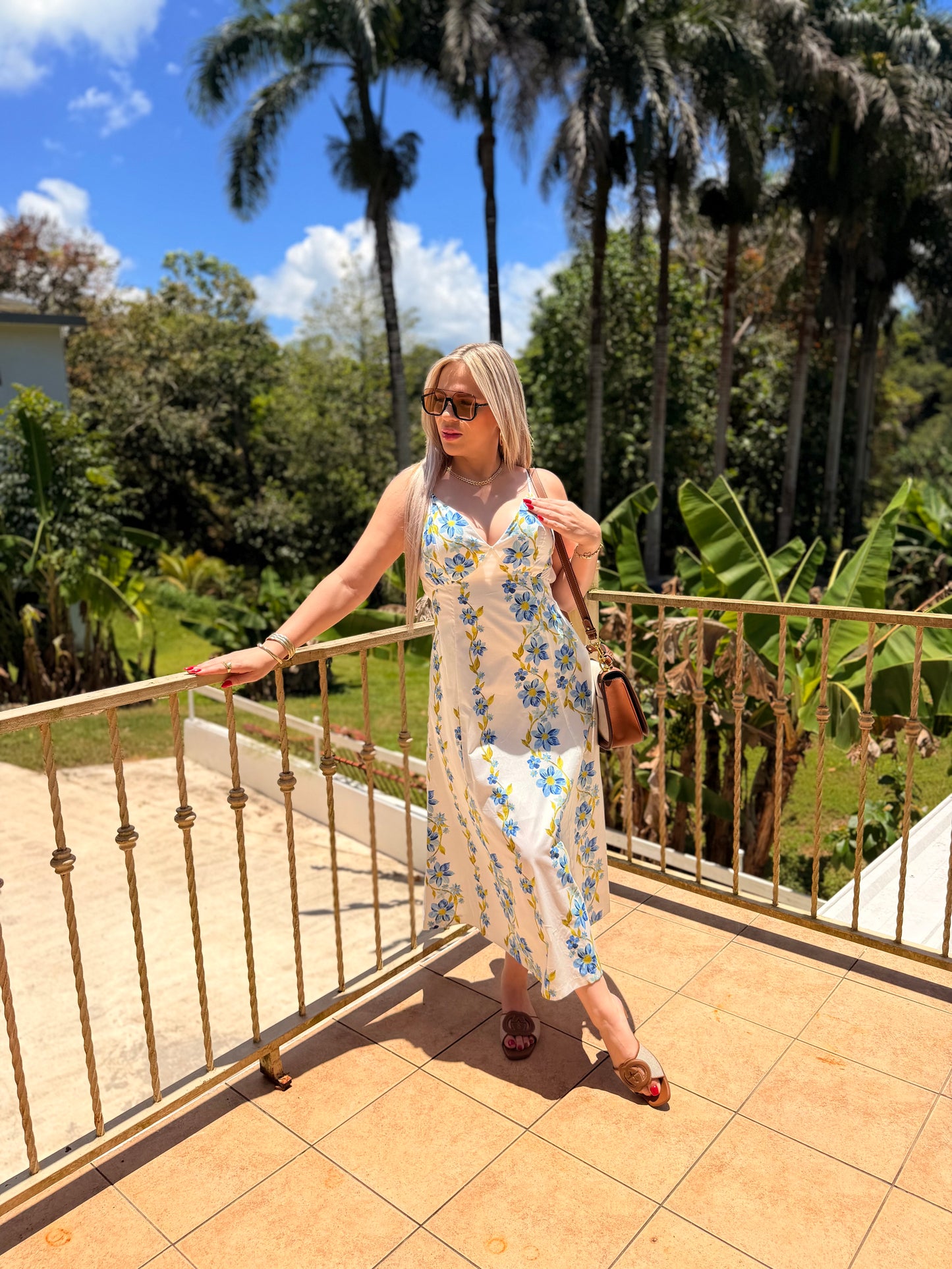 BLUE PETAL DRESS
