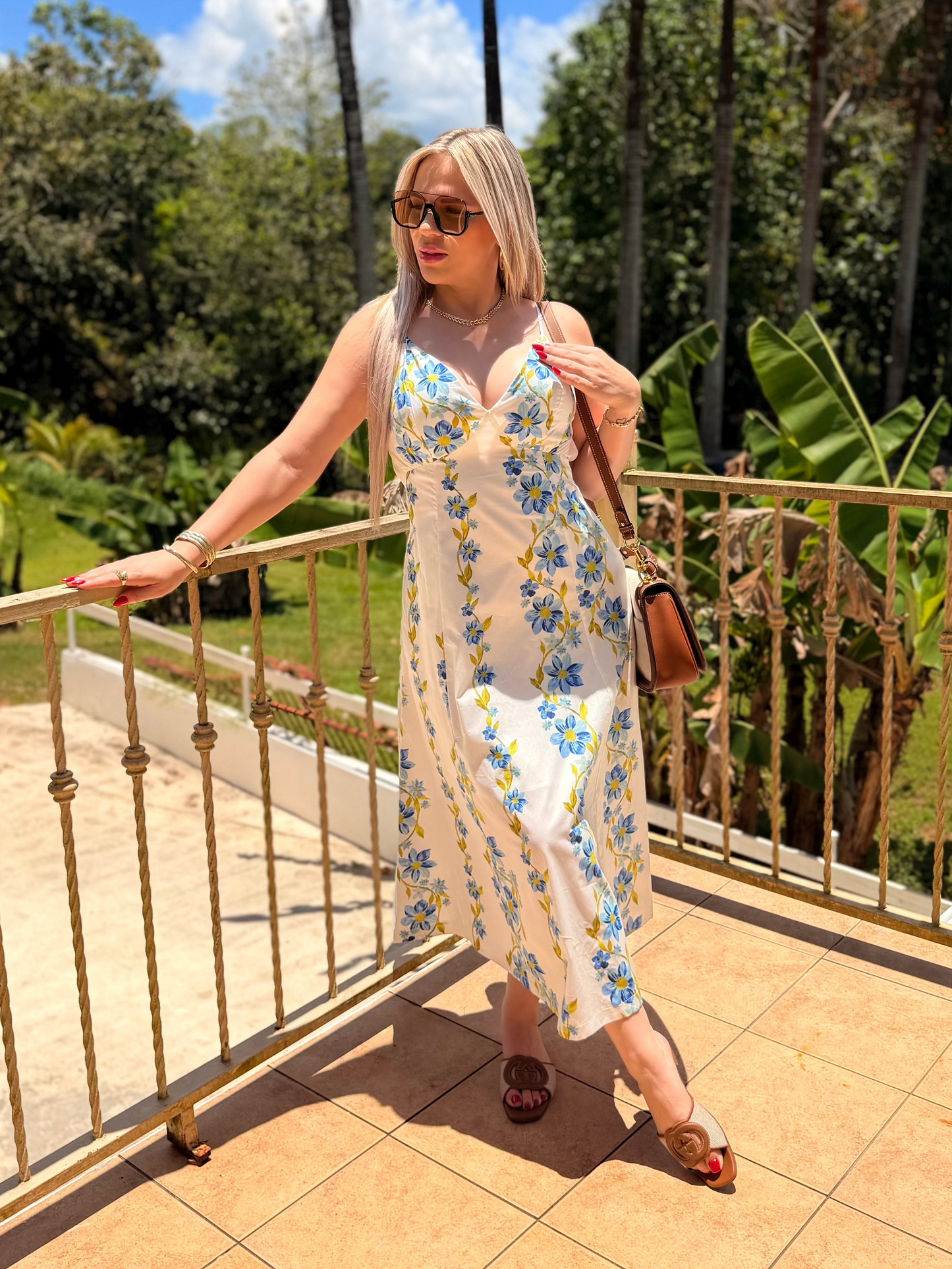 BLUE PETAL DRESS