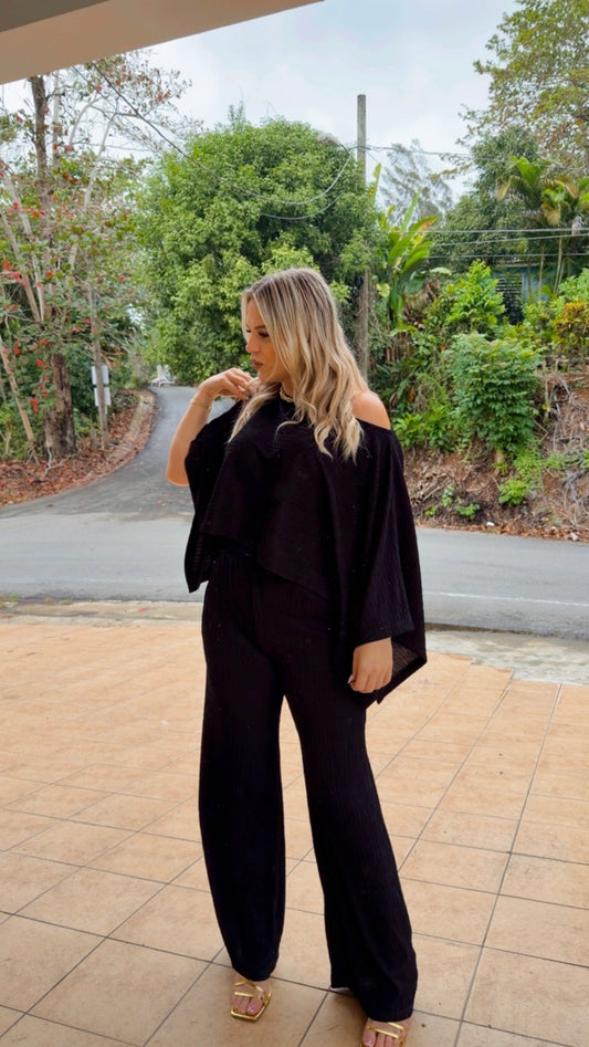 Black Gold Pant Set